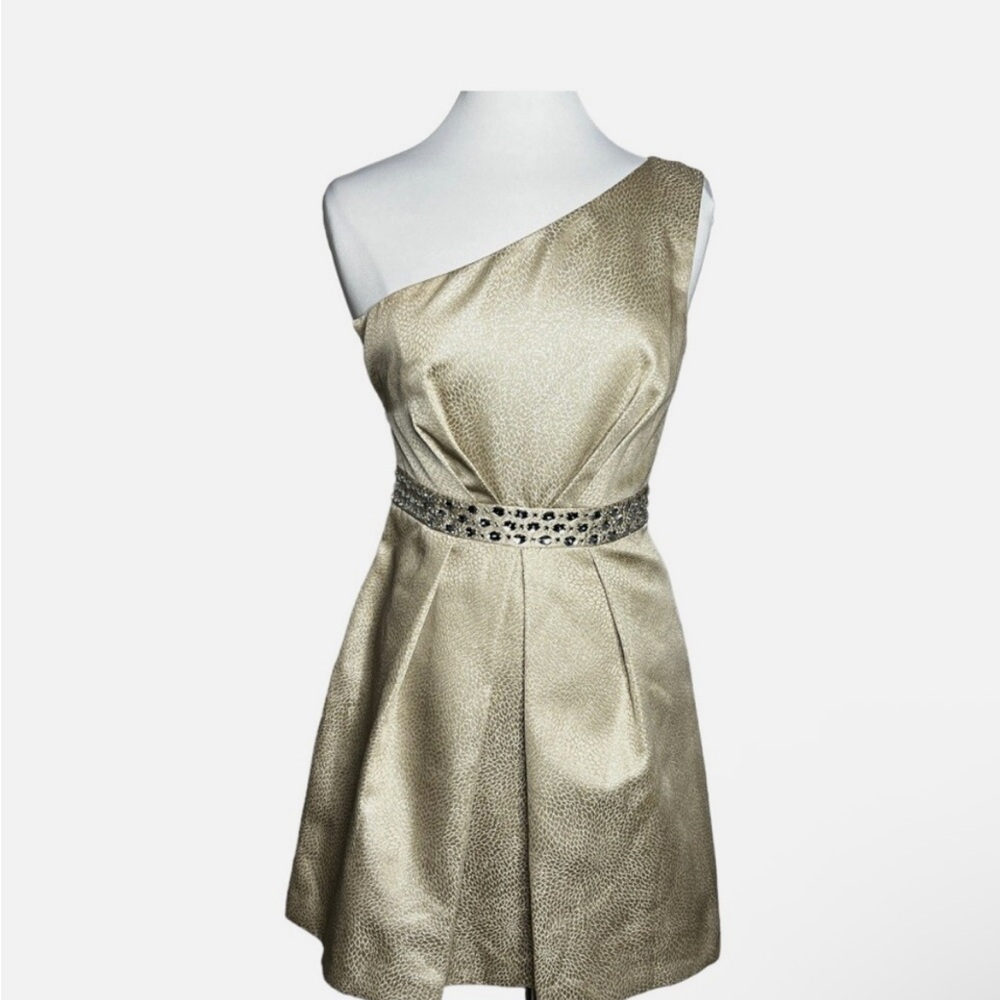 Laundry By Shelli Segal Shimmering Cream Dress - Picture 4 of 4